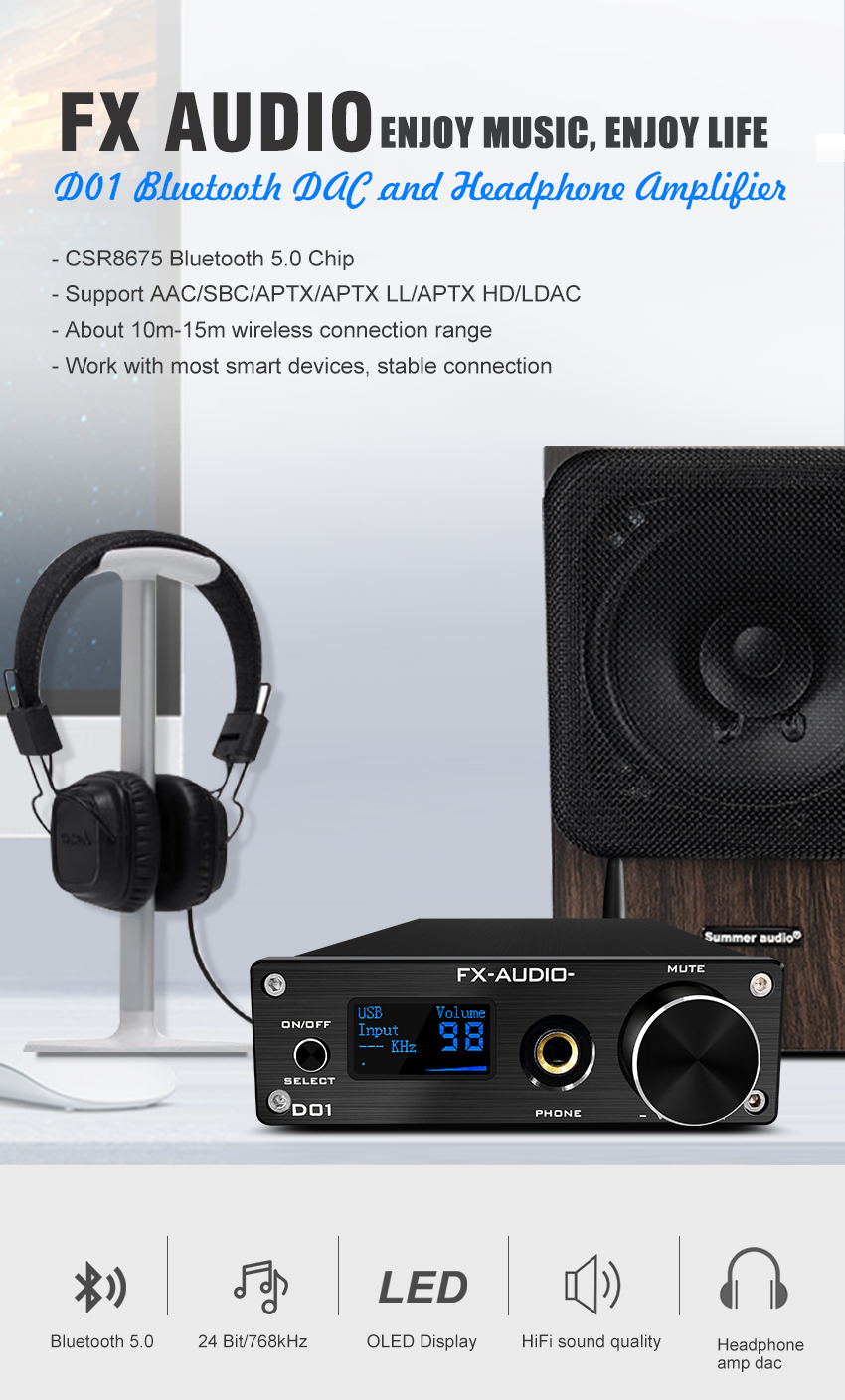 Usb Dac Bluetooth Fx Audio, Fx Audio Headphone Dac