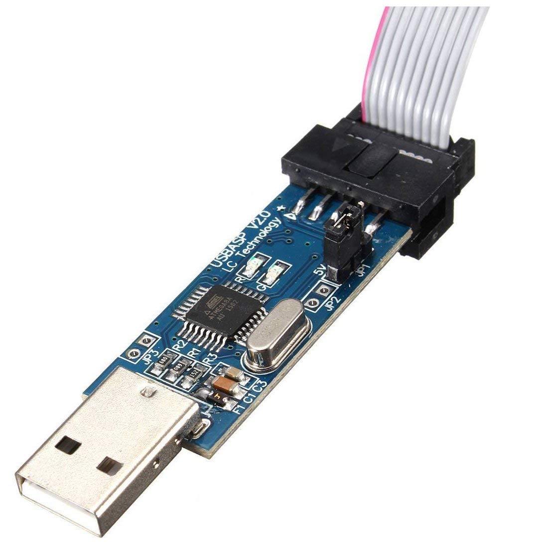 2 Stück mit Kabel USB ASP HiLetgo LC-01 51 AVR Programmiergerät ISP Downloader 3,3 V/5 V