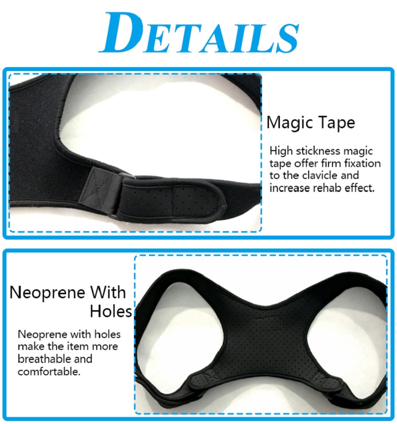 Neoprene Fabric Posture Corrector Back Support Corrective Clavicle