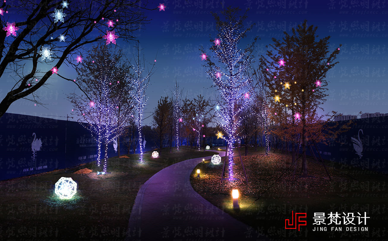 山东|淄博|北斗星|花配叶LED亮化树灯春节装饰彩灯树