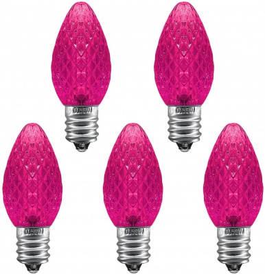 Pink Advanced SMD Technology C7 LED Retrofit replacement bulb 